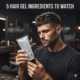 Man examining hair gel ingredients with MEN ZONE hair care tips